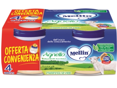 Mellin Omog Agnello 4X80g