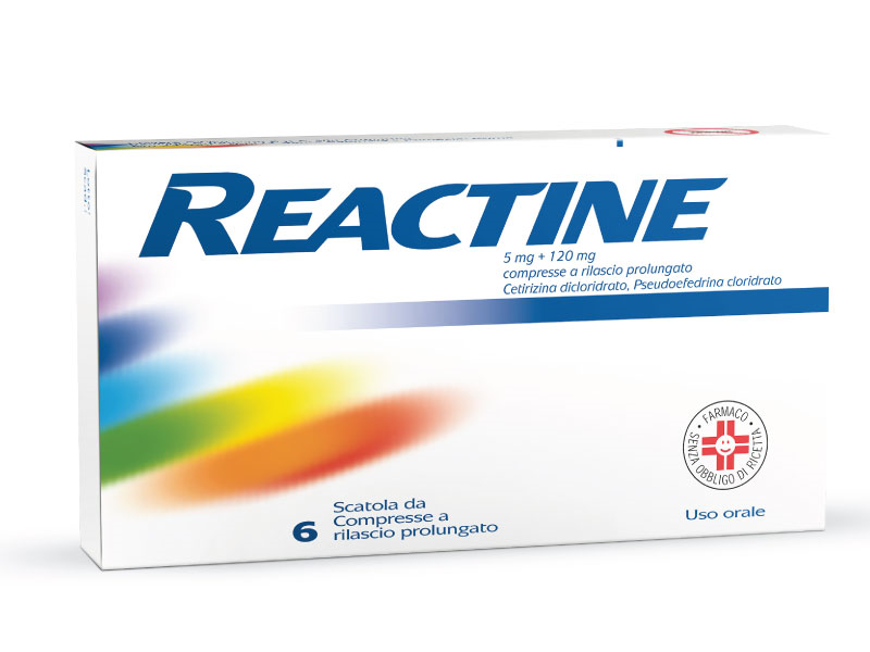 Reactine 6Cpr 5Mg+120Mg Rp